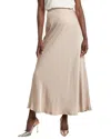 Kenneth Cole Bias Flare Maxi Skirt In Metallic