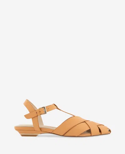 Kenneth Cole Bindy Woven Leather T-strap Sandal