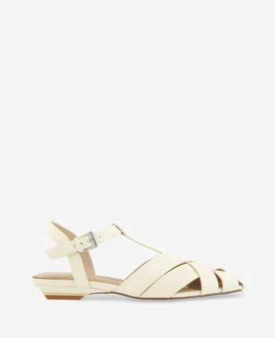 Kenneth Cole Bindy Woven Leather T-strap Sandal