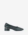 Kenneth Cole Birdie Woven Leather Pump In Black Woven Leather