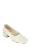 Kenneth Cole Birdie Woven Leather Pump In Ecru Woven Leather