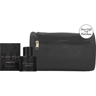 Kenneth Cole Black Bold Eau De Toilette & Dopp Kit Set In White