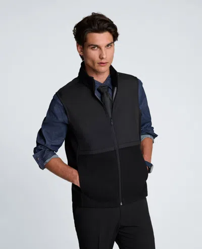 Kenneth Cole Blocked Vest In Black