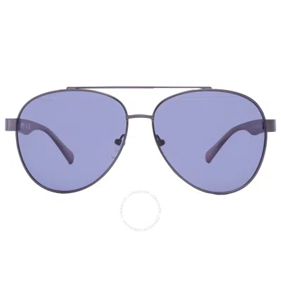 Kenneth Cole Blue Pilot Men's Sunglasses Kc1394 08v 59 In Metallic