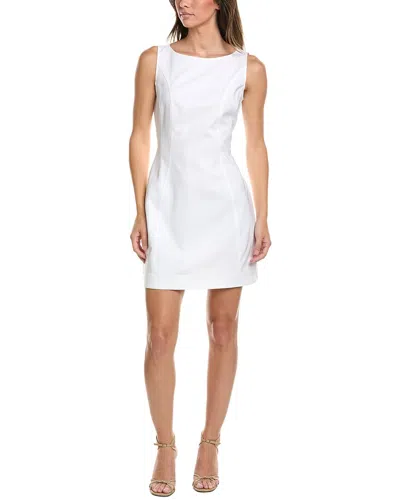 Kenneth Cole Boatneck Sculpted Mini Dress In White