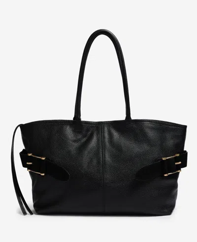 Kenneth Cole Bowery Leather Tote In Black