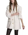 Kenneth Cole Three Button Boyfriend Jacket In White