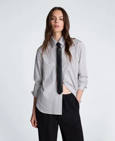 Kenneth Cole Boyfriend Button Down Shirt With Tie In Multi