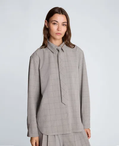 Kenneth Cole Boyfriend Button Down With Tie In Gray