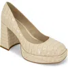 Kenneth Cole Bri Platform Pump In Neutral