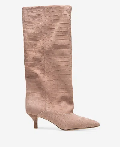 Kenneth Cole Brisbane Croco Suede Tall Shaft Boot