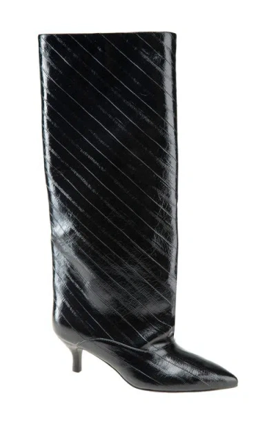 Kenneth Cole Brisbane Kitten Heel Pointed Toe Knee High Boot In Multi