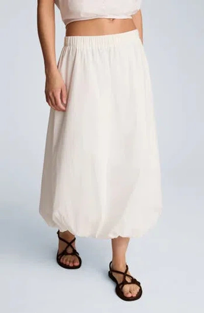 Kenneth Cole Bubble Cotton Blend Maxi Skirt In White