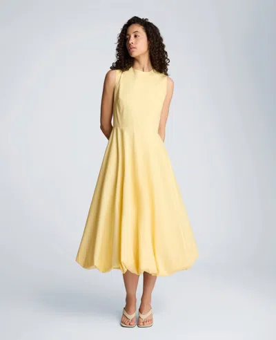 Kenneth Cole Bubble Hem Midi Dress In Yellow