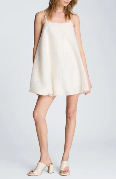 Kenneth Cole Bubble Hem Swing Minidress In Neutral
