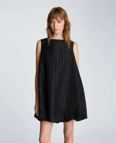 Kenneth Cole Bubble Hem Swing Minidress In Black