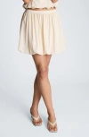 Kenneth Cole Pull On Bubble Mini Skirt In Neutral