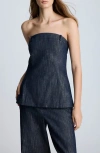 Kenneth Cole Women's Strapless Bustier Top In Dark Navy Multi