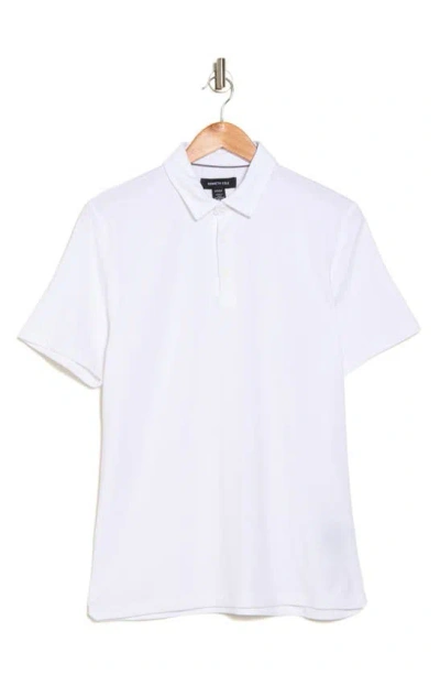Kenneth Cole Button Polo In White