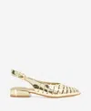 Kenneth Cole Calabra Metallic Huarache Slingback In Gold
