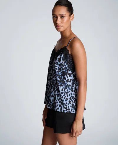 Kenneth Cole Cami With Lace Trim In Blue