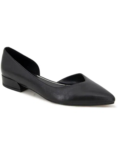 Kenneth Cole Carolyn Womens Leather Pointed Toe D'orsay Heels In Black Leather