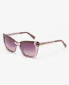 Kenneth Cole Cat Eye Acetate Sunglasses In Violet