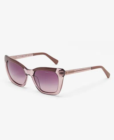 Kenneth Cole Cat Eye Acetate Sunglasses In Violet