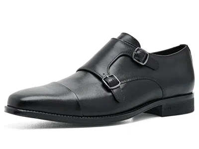 Kenneth Cole Charles Men's Monkstrap Shoes Black Leather: 8.5 M