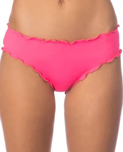 Kenneth Cole Cheeky Bikini Bottom In Frill Of It Pink
