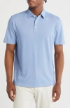 Kenneth Cole Chevron Piqué Golf Polo In Blue