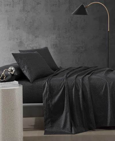 Kenneth Cole Chill Flowers Sheet Set In Black