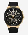 Kenneth Cole Chronograph Classic Strap Watch In Black