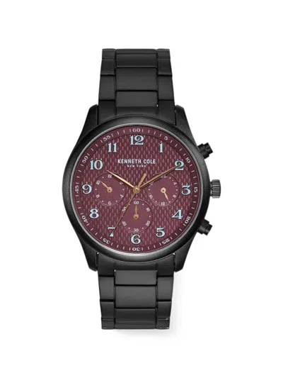Kenneth Cole 크로노그래프 텍스처 42mm 시계 In Black