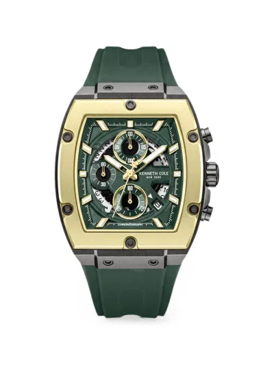 Kenneth Cole Chronograph Tonneau-case 44mm Watch In Green