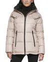 Kenneth Cole Cire Short Puffer Coat In White