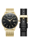 KENNETH COLE CLASSIC BRACELET WATCH GIFT SET, 45MM