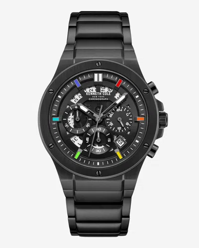 Kenneth Cole Classic Bracelet Watch With Date Disc In Black