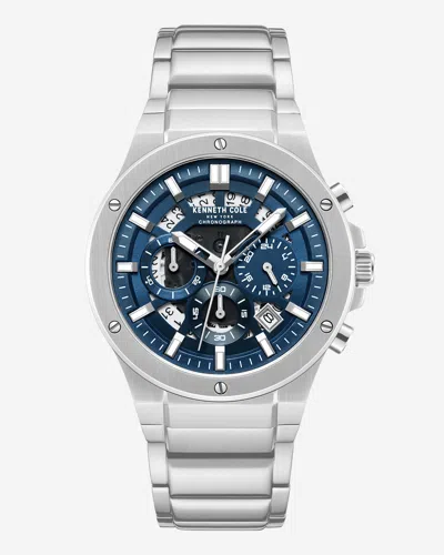 Kenneth Cole Classic Bracelet Watch With Date Disc In Silver