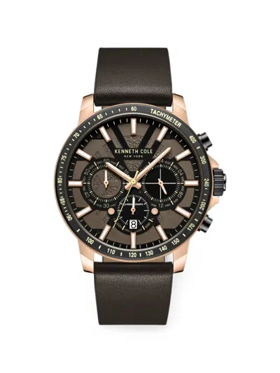 Kenneth Cole 클래식 크로노그래프 44mm 시계 In Brown
