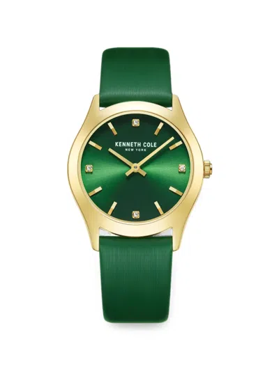 Kenneth Cole 클래식 크리스털 34mm 시계 In Green