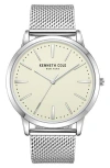 Kenneth Cole Classic Mesh Strap Watch, 44mm In Metallic