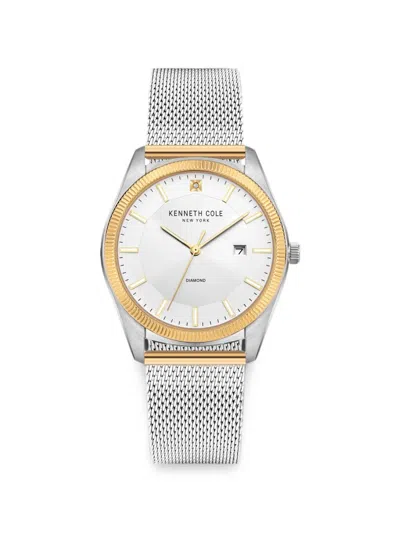 Kenneth Cole 클래식 메시 스트랩 41mm 시계 In Metallic