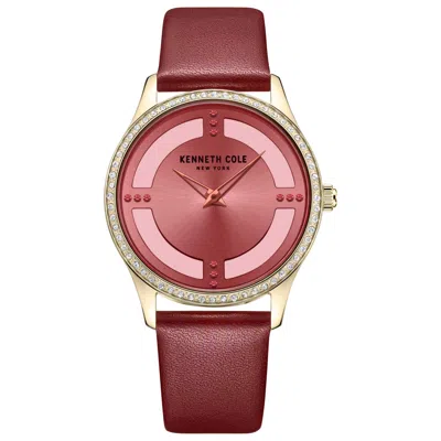 Kenneth Cole Classic Women's Watch In Burgundy