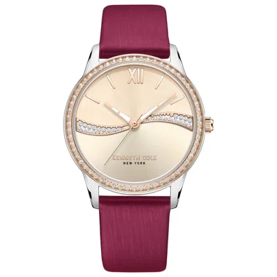 Kenneth Cole Classic Women's Watch In Burgundy
