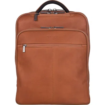 Kenneth Cole Colombian Leather Backpack In Brown