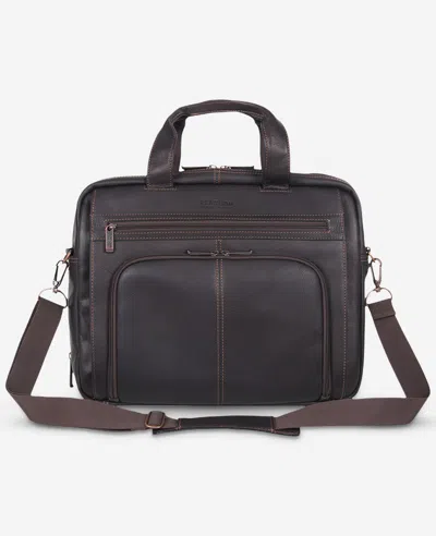 Kenneth Cole Colombian Leather Top Zip Messenger Bag In Multi