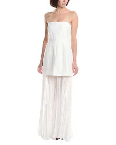 Kenneth Cole Combo Pleated Midi Dress In Transparent