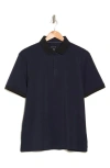 KENNETH COLE KENNETH COLE CONTRAST COLLAR STRETCH COTTON POLO
