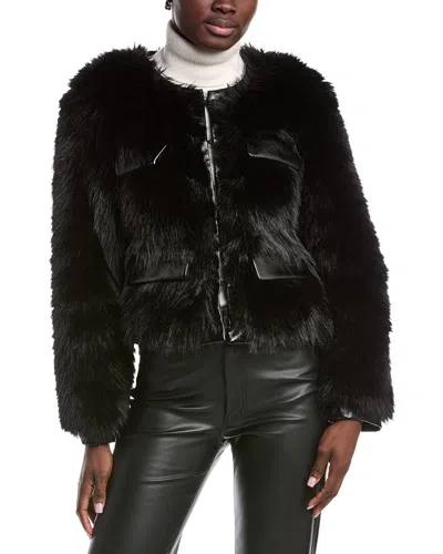 Kenneth Cole Contrast Jacket In Black